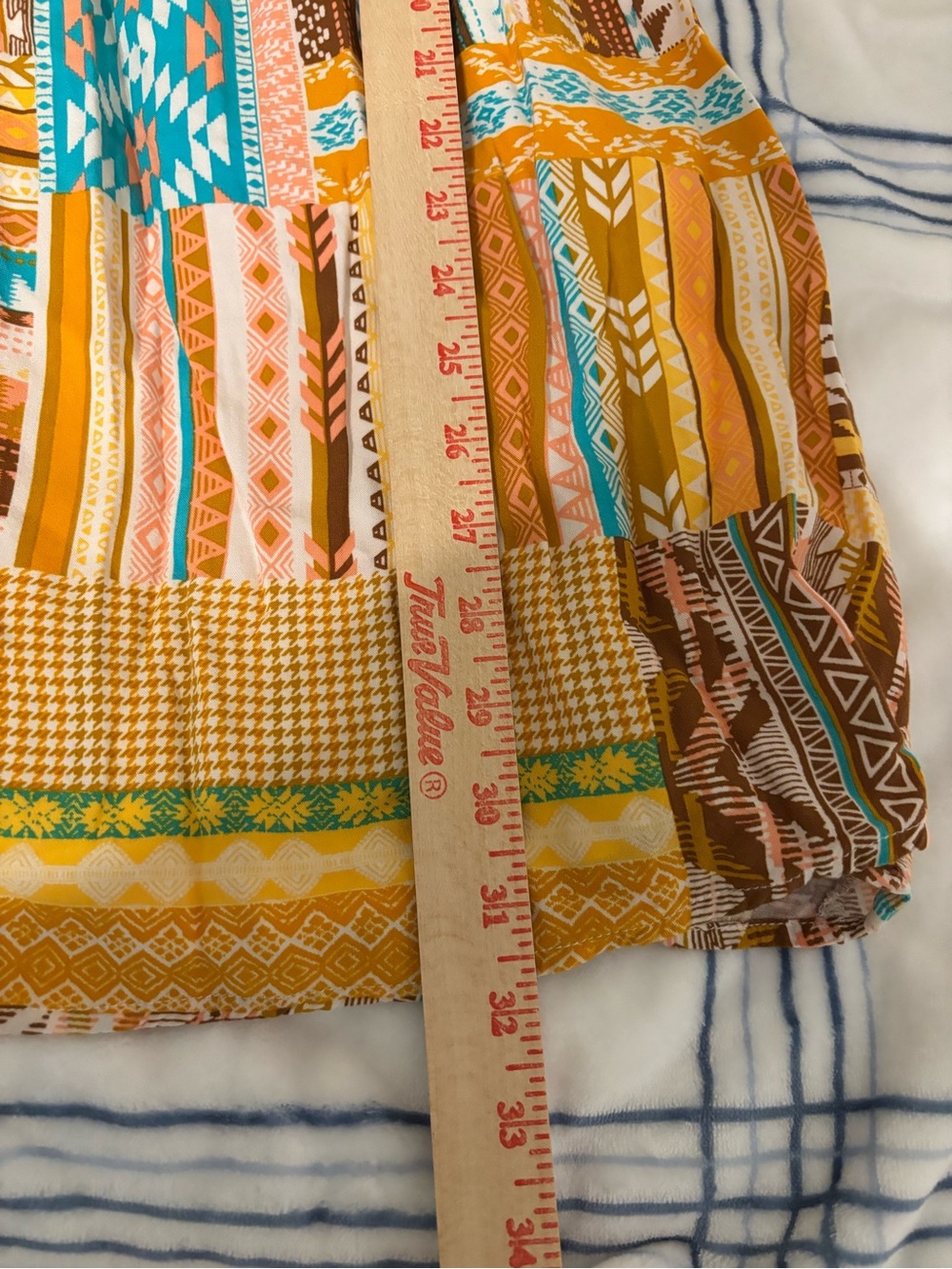 Savanna Jane Embroidered Boho Swing Cami Tank Top Medium Aztec Tribal Print - Picture 5 of 8